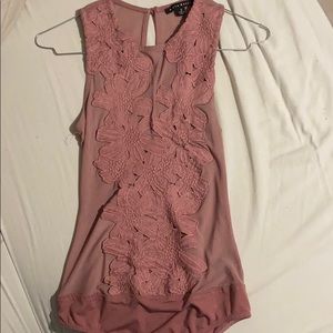 Rose pink body suit